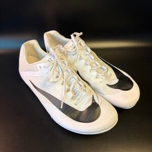 Nike Adults' Zoom Rival Sprint‎ Track Spikes Racing Shoes White Black Size 8